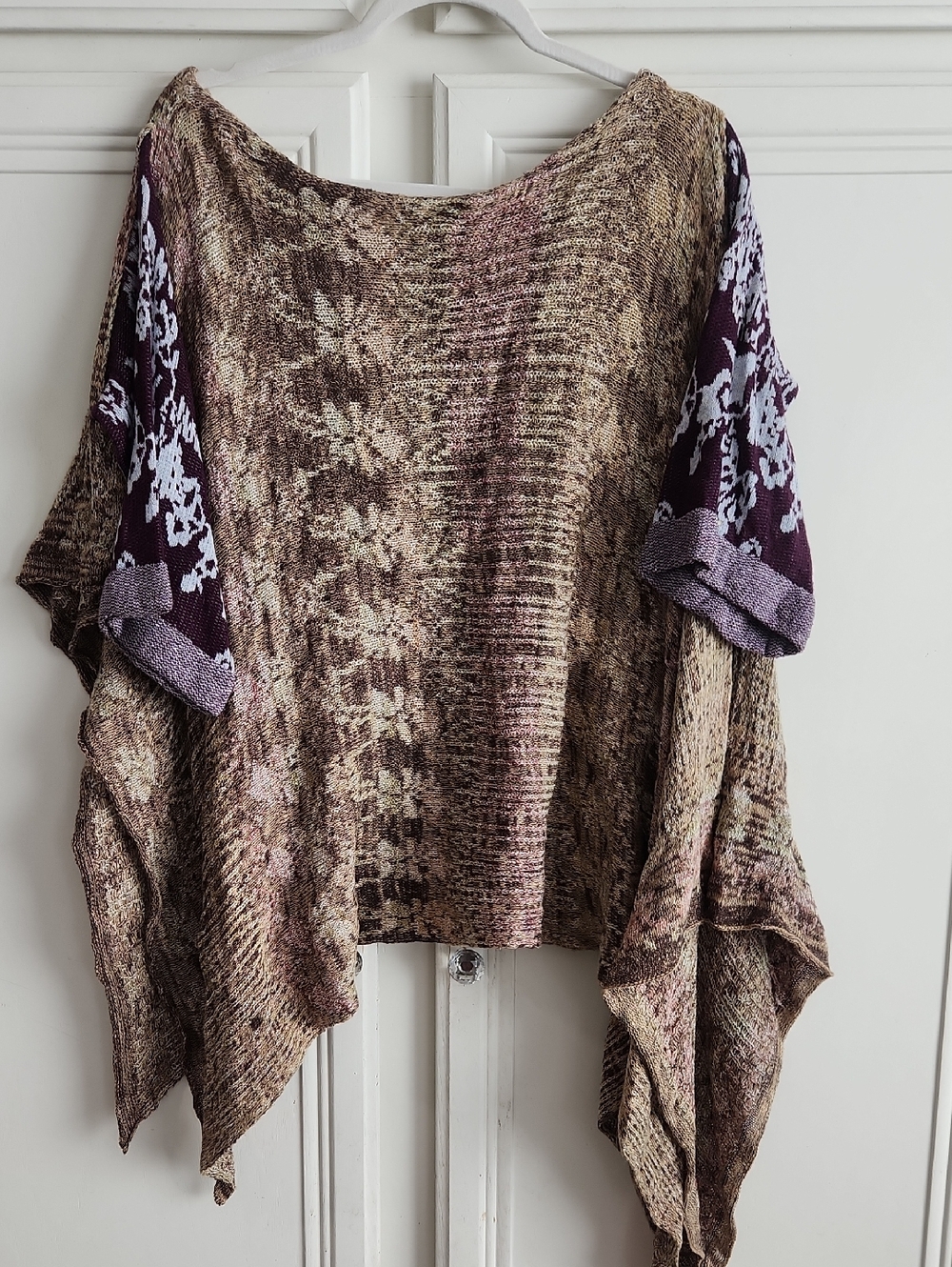 Free People..Boho Floral Embroidered Draped Knit Sweater - - Picture 4 of 11
